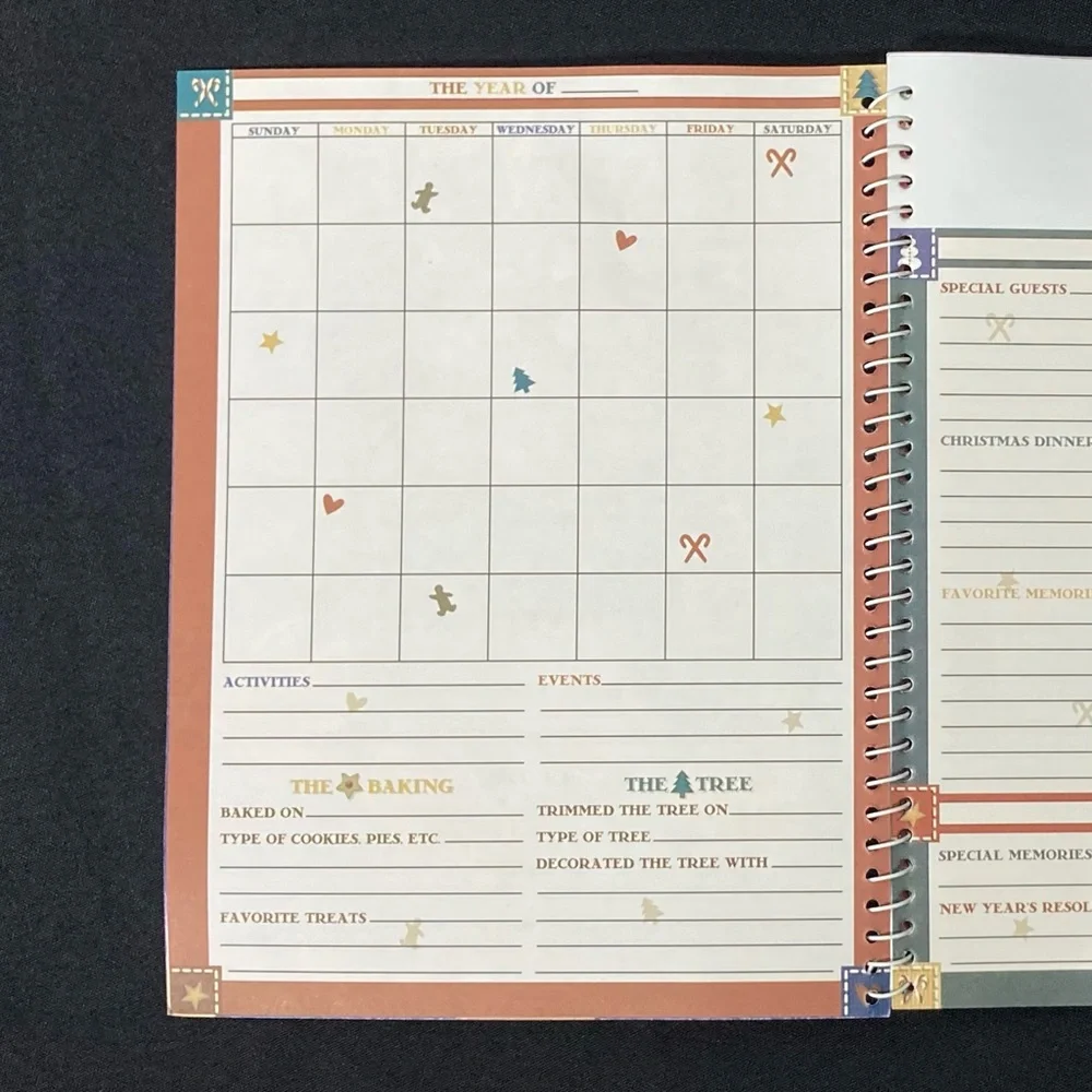 💘 Vintage Christmas Memories Spiral Bound Yearly Journal